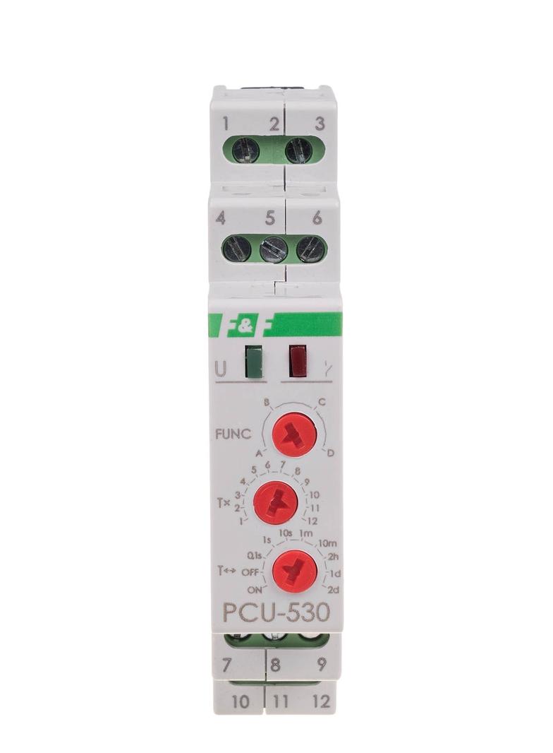 Przekaźnik czasowy 10-funkcyjny styk:3Z/R 100-264V AC/DC PCU-530 F&F