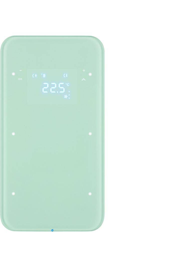 BERKER R.1 Sensor dotykowy podwójny z regulatorem temperatury szkło biały 75642060 HAGER