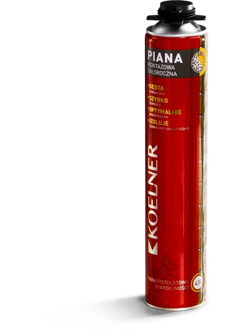 Poliuretanowa piana pistoletowa całoroczna Koelner /1szt./ RPP-45-K RAWLPLUG