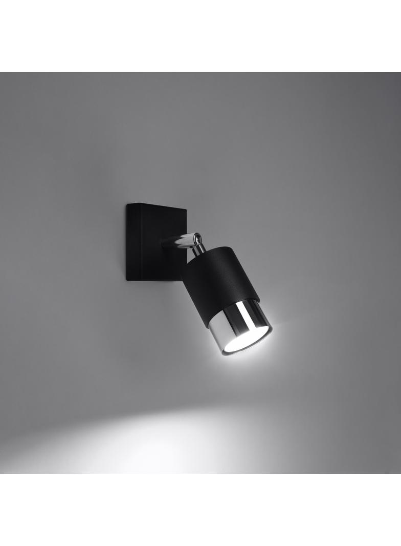 Kinkiet NERO czarny/chrom