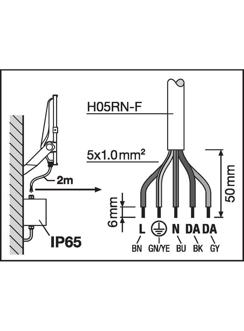 Naświetlacz FLOOD LED PERFORMANCE DALI 100W 4000K ASYM 55X110 black