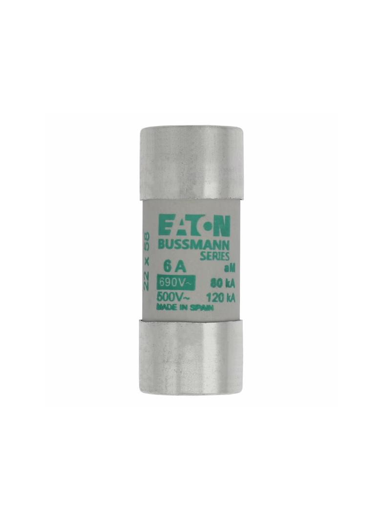 CYLINDRICAL FUSE 22 x 58 6A AM 690V AC Wkładka cylindryczna 22 x 58mm 6A AM 690V AC C22M6 EATON
