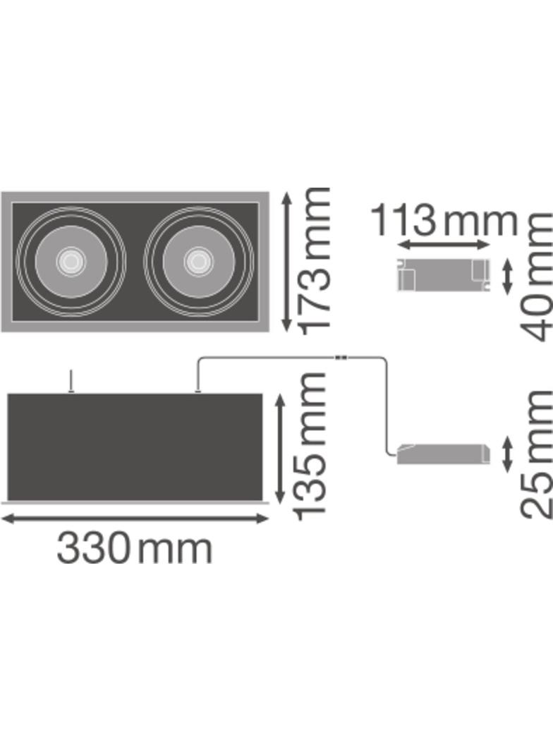 Oprawa SPOT MULTI 2x30W 4000K FL WT BK