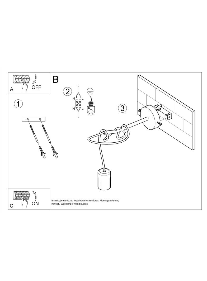Sollux Kinkiet EDISON czarny SL.0373