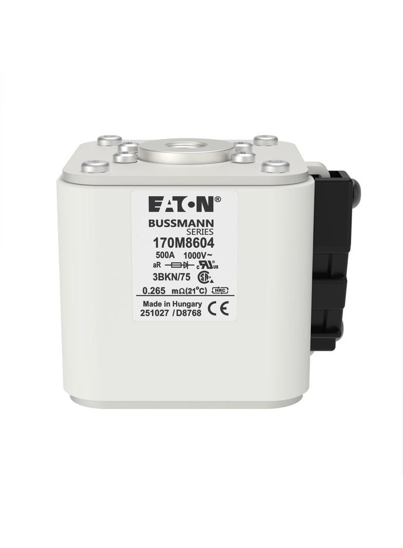 FUSE 500A 1000V 3BKN/75 AR UR Wkładka szybka 500A AC 1000V rozmiar 3 74x92x76 mm aR IEC UL 170M8604
