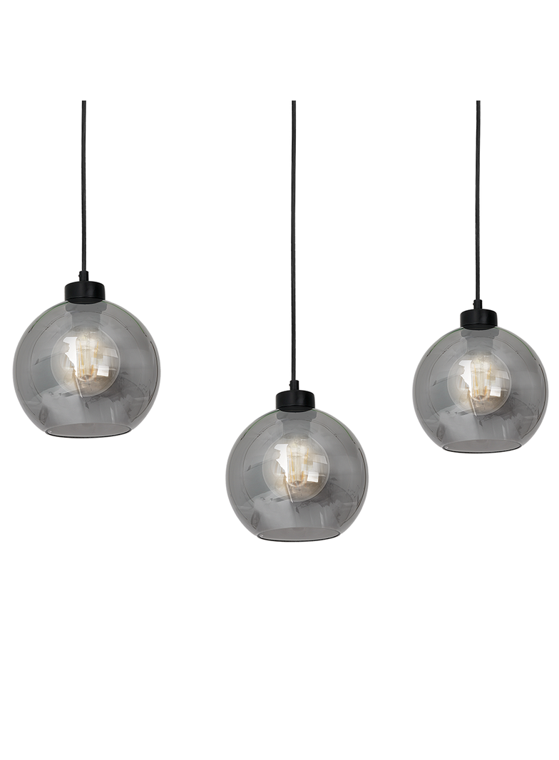 Milagro lampa wisząca Sofia Smoked 3xE27 czarna MLP65800