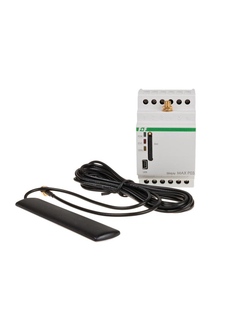 przekaźnik zdalnego sterowania GSM (SMS); 2xWY, 2xWE; sterowanie temperaturą; 230V AC; 2x1NO/NC; mon