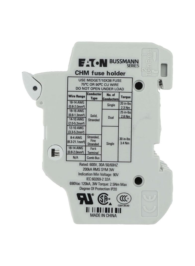 podstawa wkładki cylindrycznej 4Pole 30A 600V CHM4DU EATON