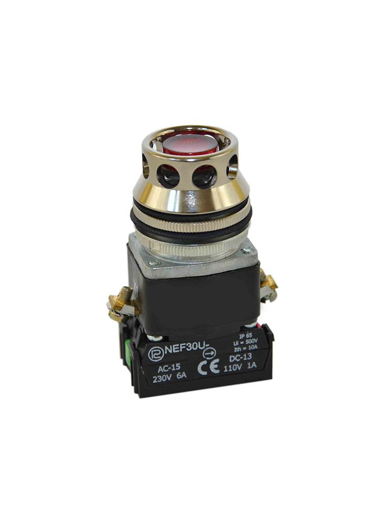 Przycisk NEF30-UKLXY/12V czerwony