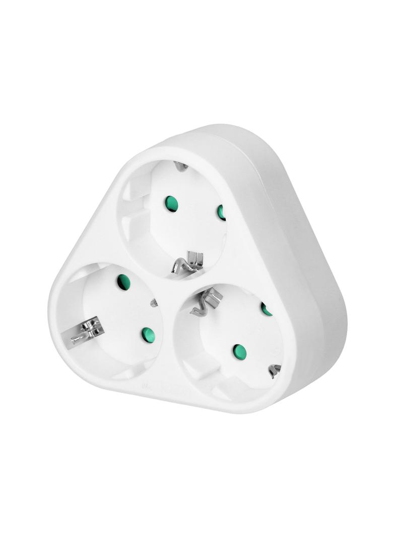 Rozgałęźnik trójkątny 3x2P+Z (Schuko) biały OR-AE-13178(GS) ORNO