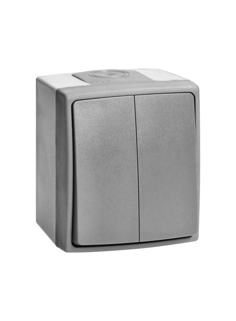 Łącznik świecznikowy AQUATIC PRO IP55, 10A, 230V AC, Szaro-Grafitowy