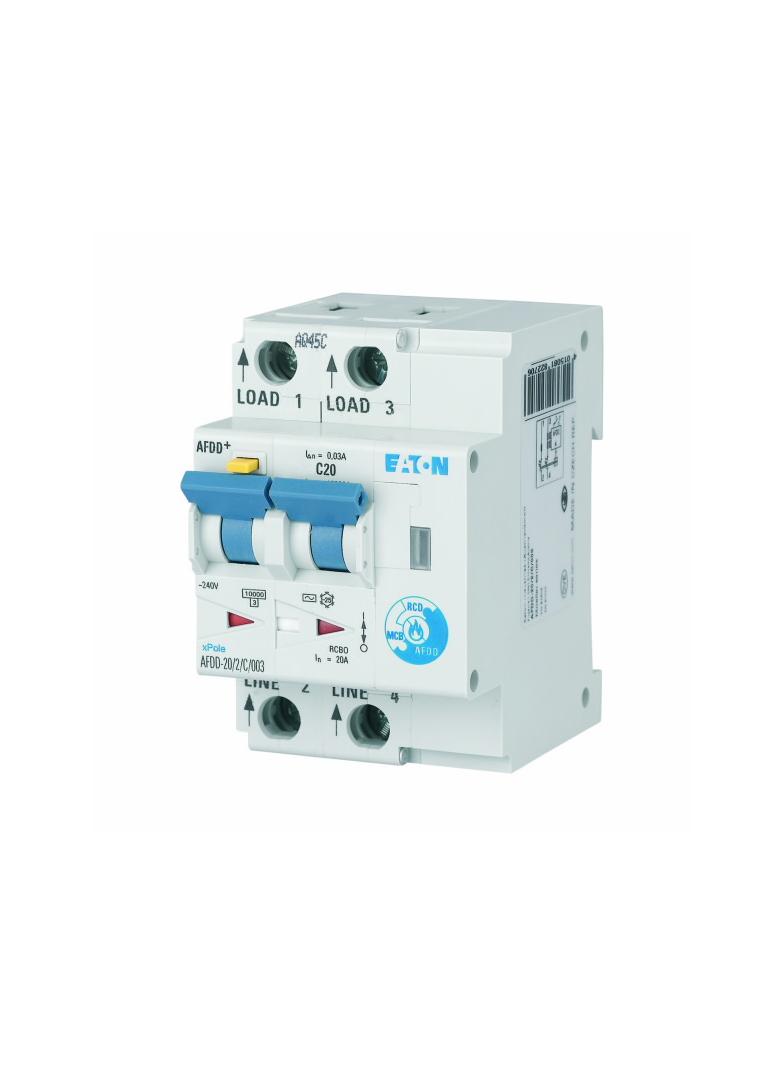 AFDD-20/2/C/003 Przeciwpożarowy detektor iskrzenia 10kA C20A 2P 30mA typ AC 187221 EATON