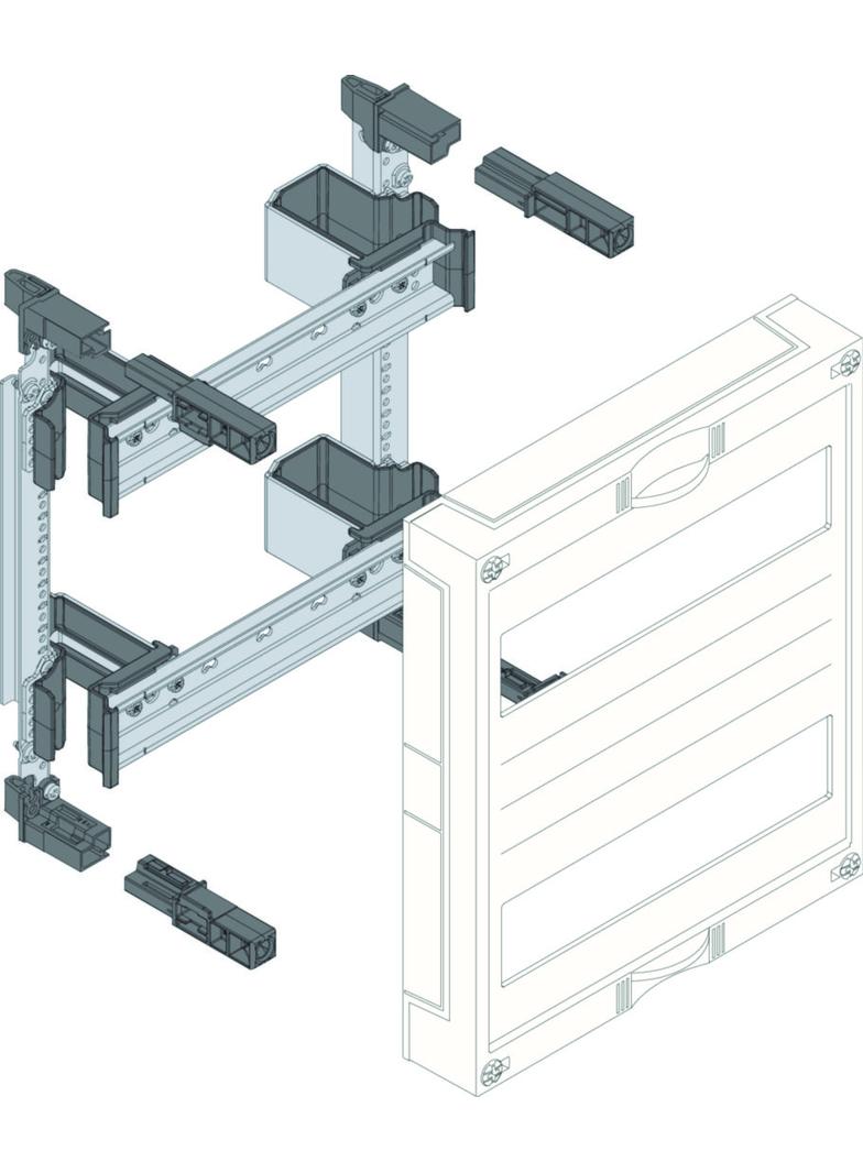 univers N Blok dla aparatów modułowych montowanych poziomo 2x12M 300x250mm UD21B1 HAGER