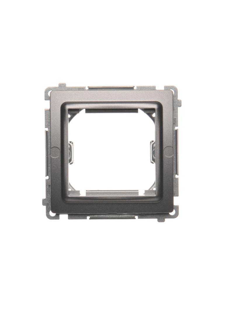Simon Basic Adapter (przejściówka) na osprzęt standardu 45 × 45 mm. Montaż do puszki na łapki i wkręty stal inox BMA45M/21 KONTAKT