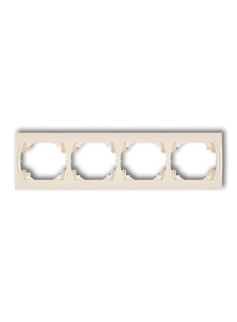 LOGO Ramka pozioma poczwórna beżowa