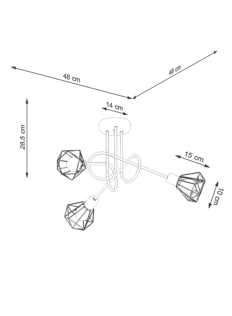 Sollux Żyrandol ARTEMIS 3S czarny SL.1109