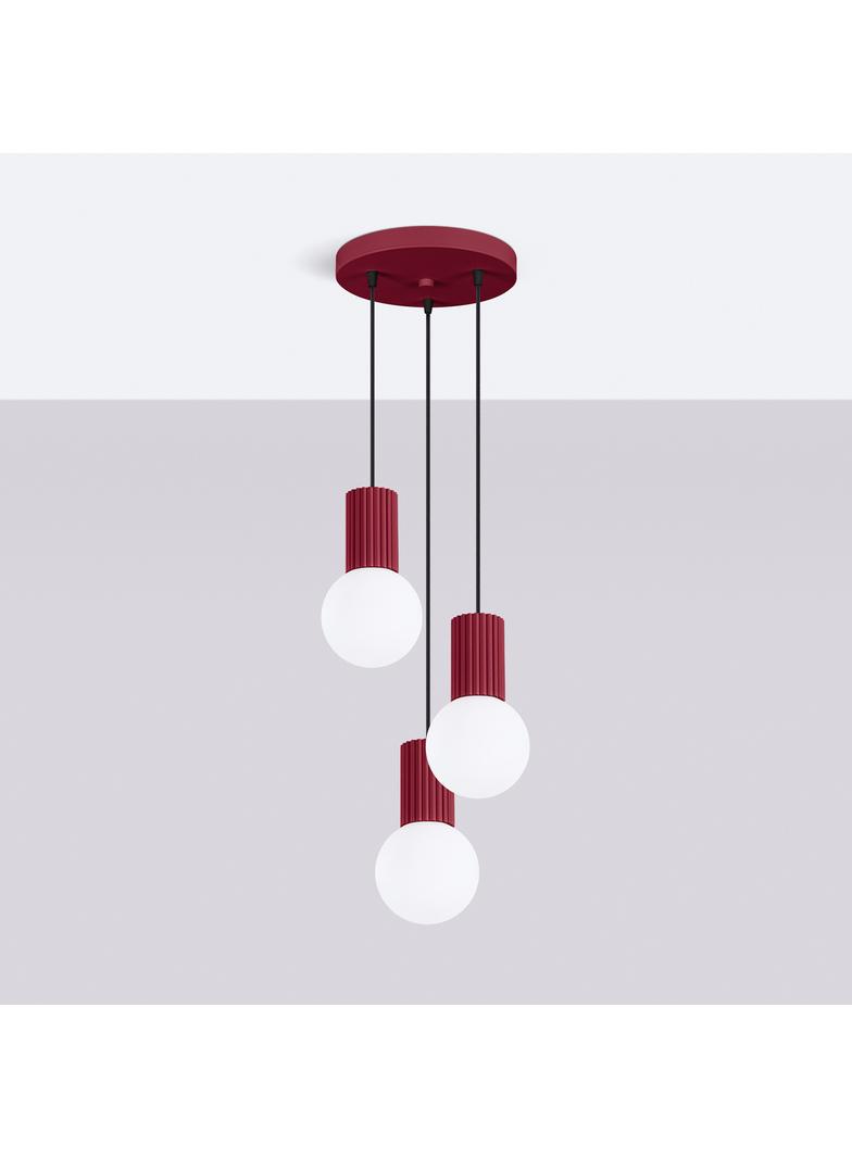 Lampa wisząca HALO 3P burgund