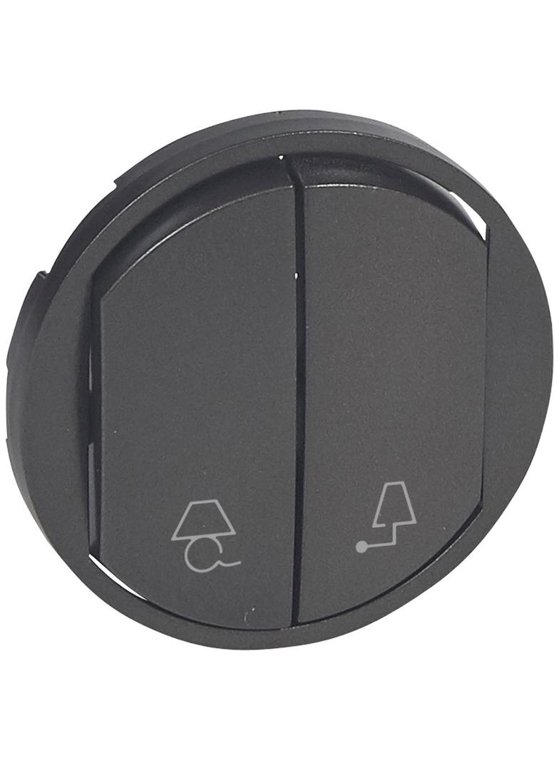 CELIANE - Klawisz podwójny z symbolem lampka/kinkiet grafitowy, Legrand