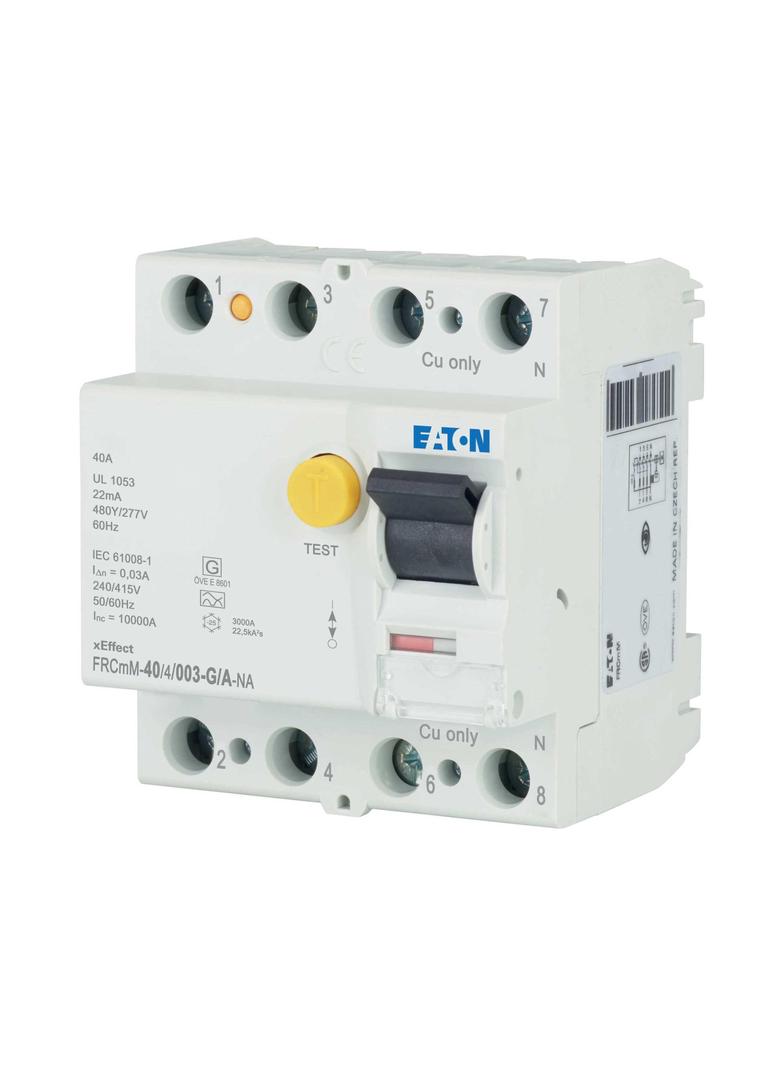 FRCMM-40/4/003-G/A-NA Wyłącznik różnicowoprądowy 10kA 40A 4P 30mA typ G/A 167108 EATON