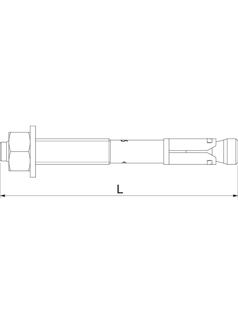 BZ 12-160/255 Kotwa sworzniowa M12x180mm