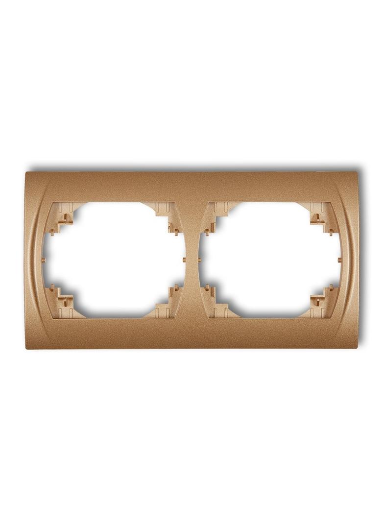 LOGO Ramka pozioma podwójna złoty metalik