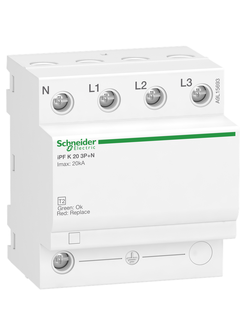 Ogranicznik przepięć Acti9 iPFK20-T2-3N 3P+N T2 20 kA A9L15693 SCHNEIDER