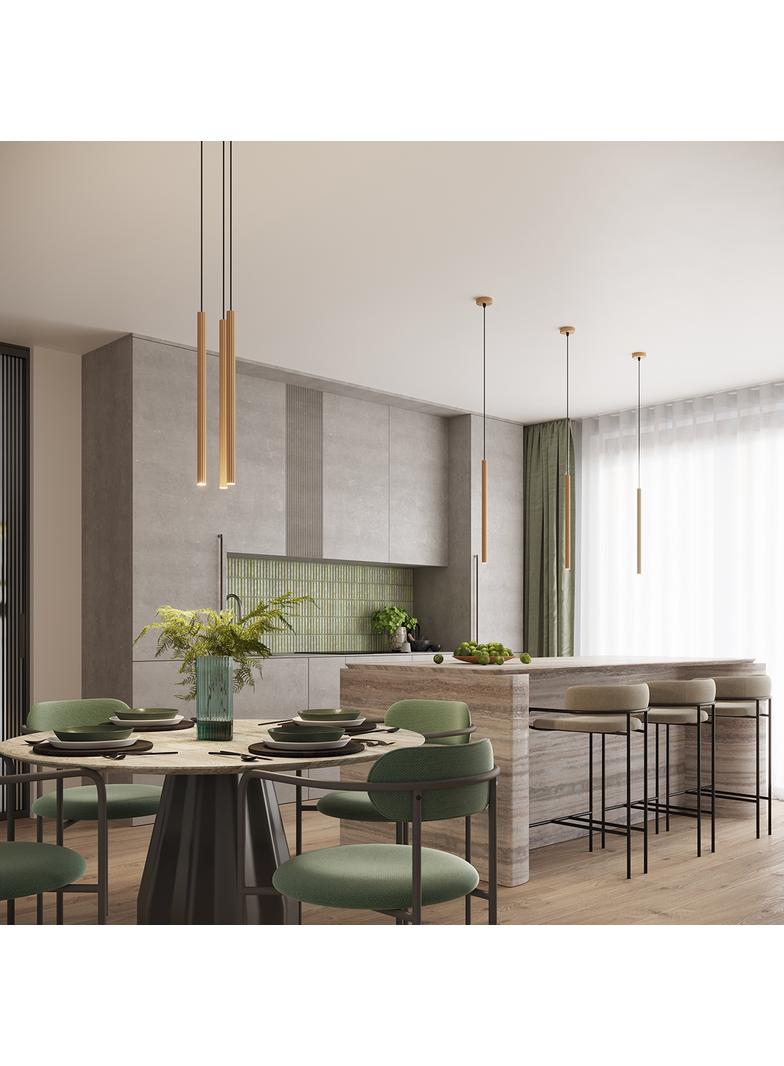 Lampa wisząca ARCHE 3P złota