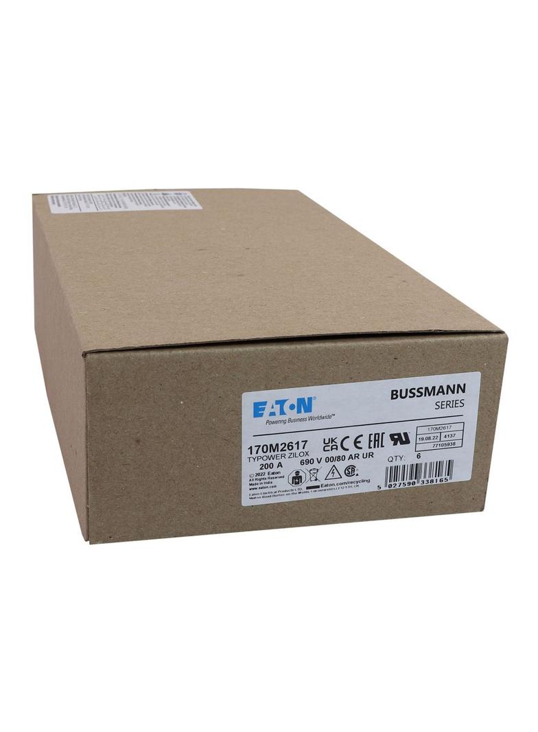 200A 690V aR 00/80 SQ. BODY IND. FUSE Wkładka szybka 200A AC 690V DIN 00 30x51x100 mm aR, 170M2617 E