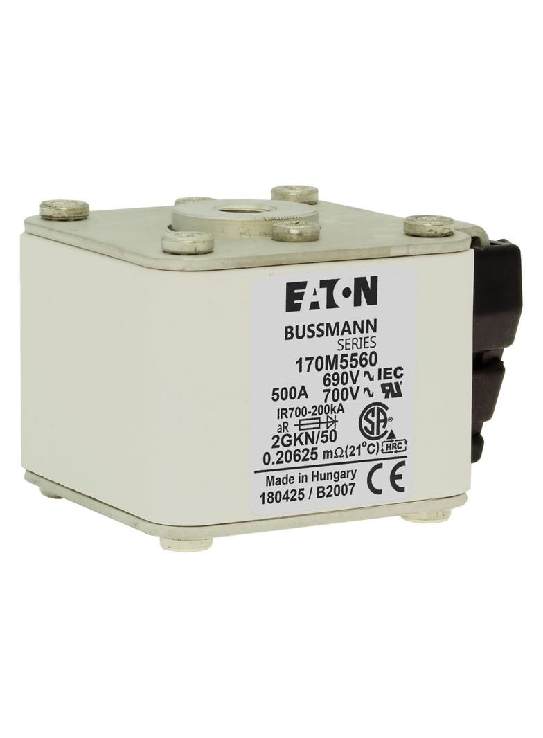FUSE 500A 690V 2GKN/50 AR UC Wkładka szybka 500A AC 690V rozmiar 2 61x77x51 mm aR IEC UL, 170M5560 E