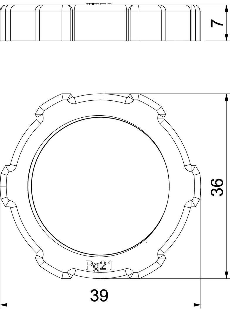 116 VDE, PRZECIWNAKRĘTKA PG21 POLIAMID SZ