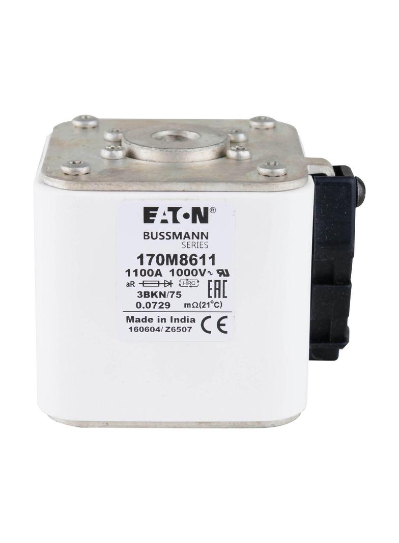 FUSE 1100A 1000V 3BKN/75 AR UR Wkładka szybka 1100A AC 1000V rozmiar 3 74x92x76 mm aR IEC, 170M8611
