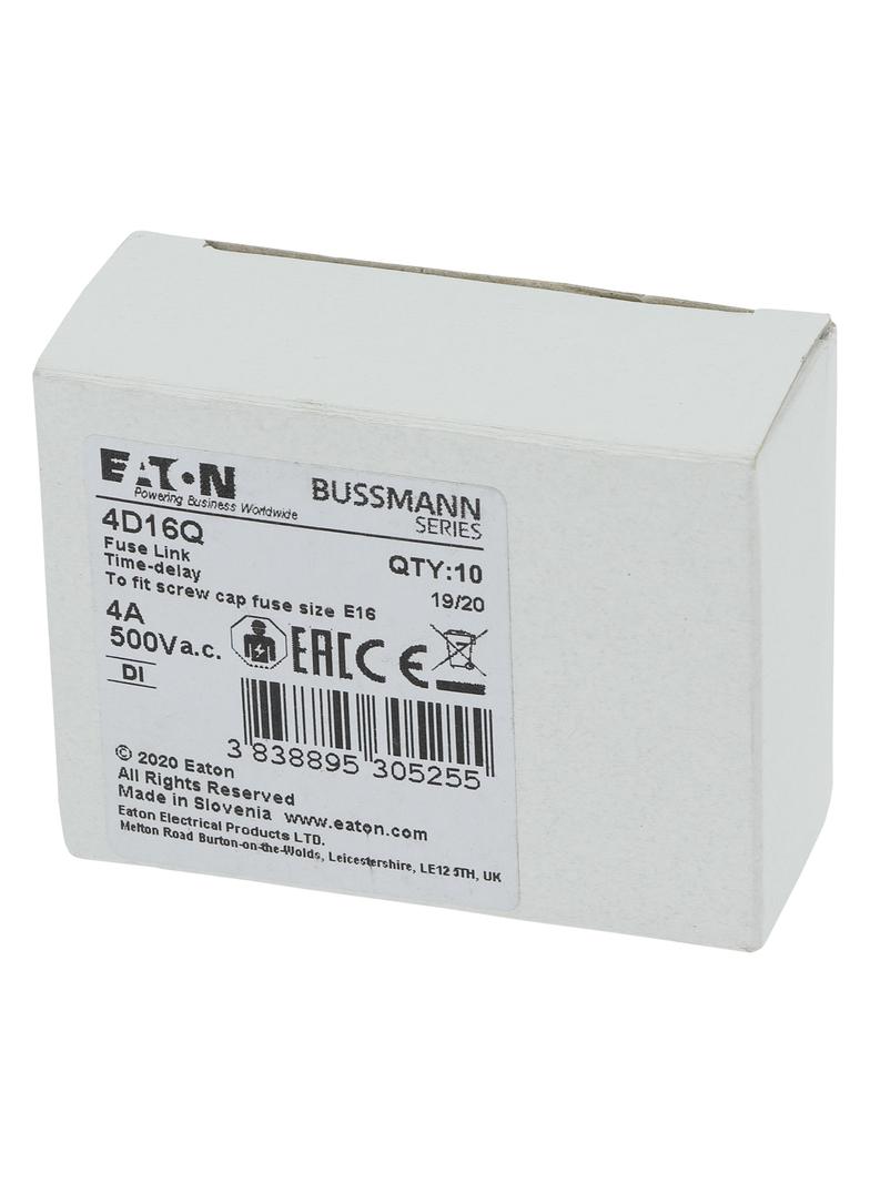 FUSE 4A DI/E16 500VAC DZ Wkładka DI 4A 500VAC DZ E16 4D16Q EATON