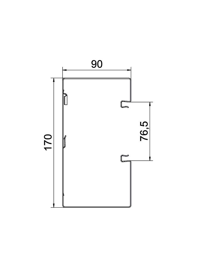 GS-A90170RW, Kanał podparapetowy 90X170 CZ.B.