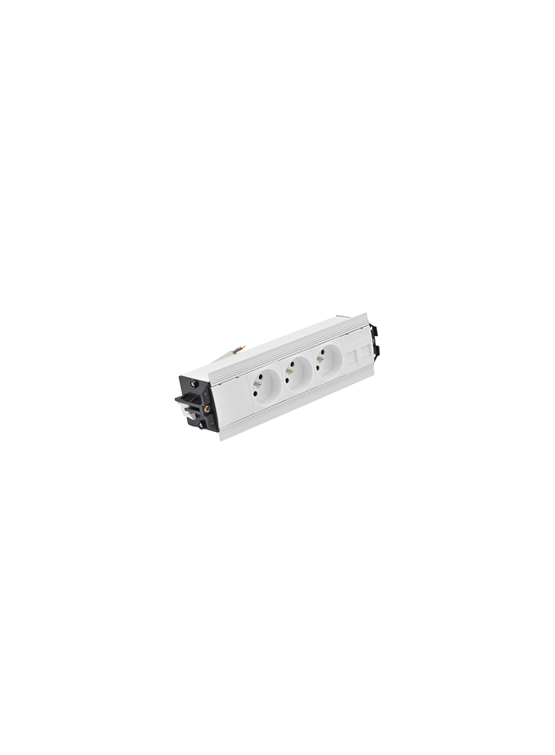 "Simon 480 TS48-530E300K0-33 Indesk 3 gn. typ E i płytka dla 2 złączy RJ45 keystone