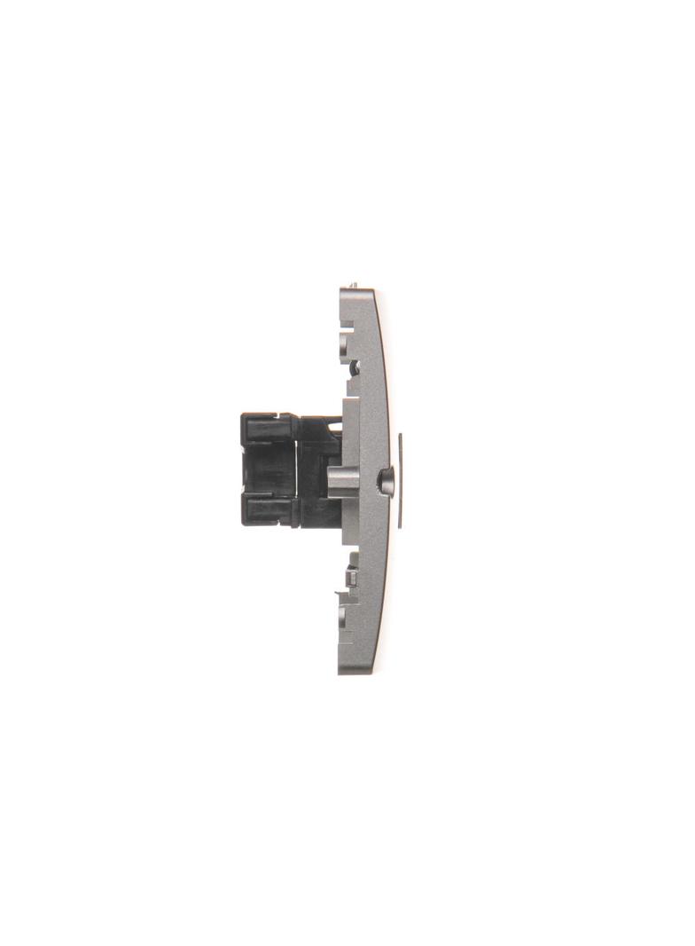 Simon Basic Gniazdo komputerowe RJ45 podwójne kategoria 5e . Montaż gniazda na wkręty do puszki stal inox BMF52.02/21 KONTAKT