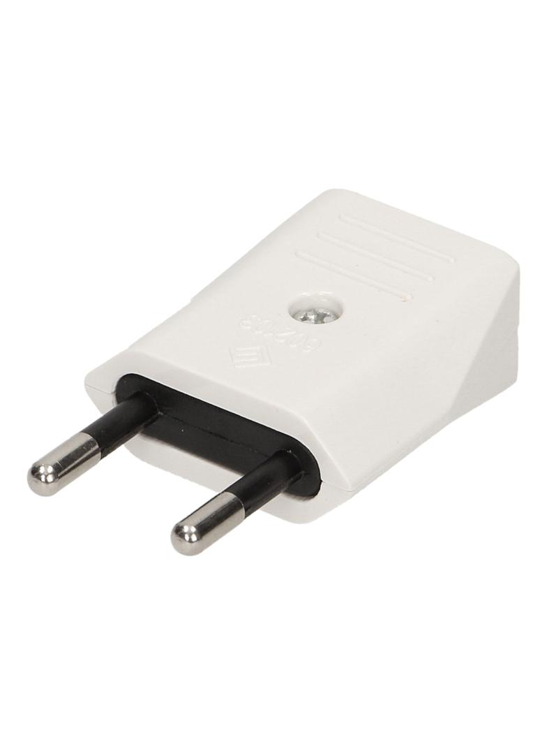 Wtyczka płaska bez uziemienia 2,5A 230VAC biała OR-AE-1374 ORNO