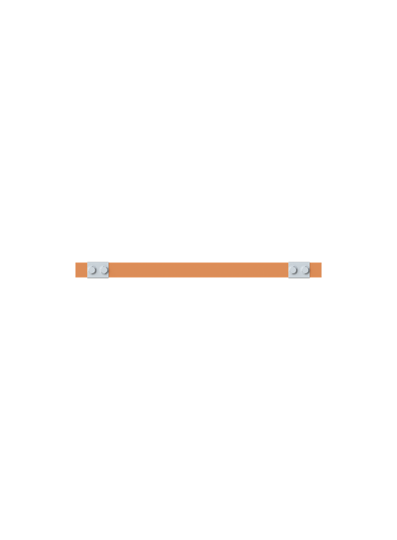 ZX2343 Szyna miedziana 30x5mm szerokość 2PW 500mm V2, A2 (do samodzielnego montażu)