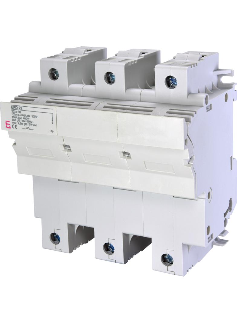Rozłącznik bezpiecznikowy 3P 100A 22x58mm EFD 22 002570004 ETI