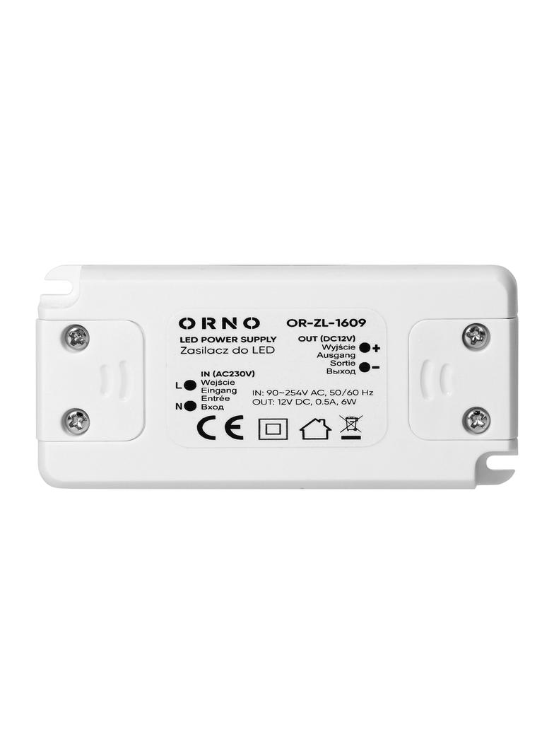 Zasilacz LED 12V DC 6W 0,5A IP20 OR-ZL-1609 ORNO