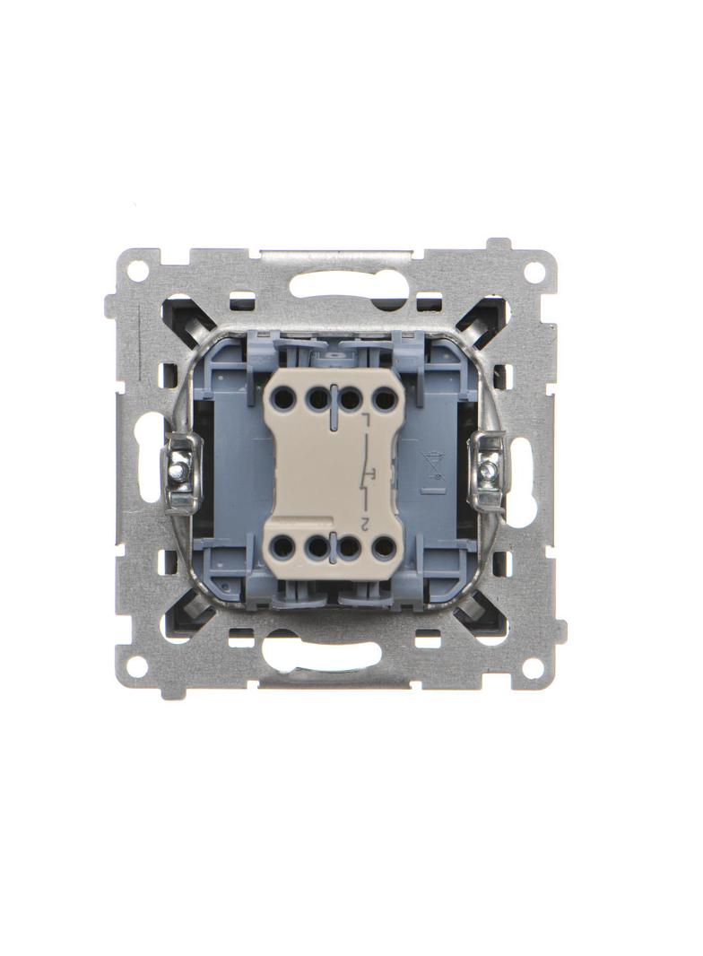 Simon 55 Przycisk zwierny pojedynczy rozwierny bez piktogramu szybkozłączka Grafitowy mat