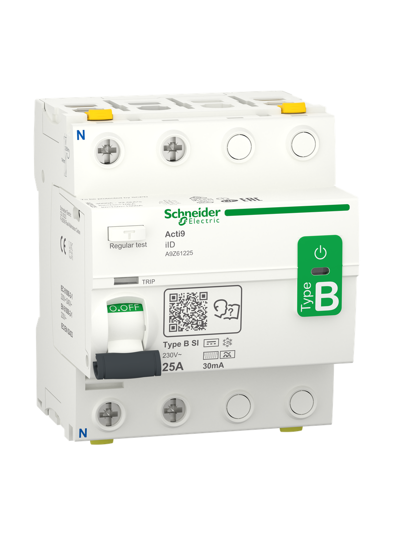 Wyłącznik różnicowoprądowy Acti9 iID-25-2-30-B-SI 25A 2-biegunowy 30mA typ B-SI