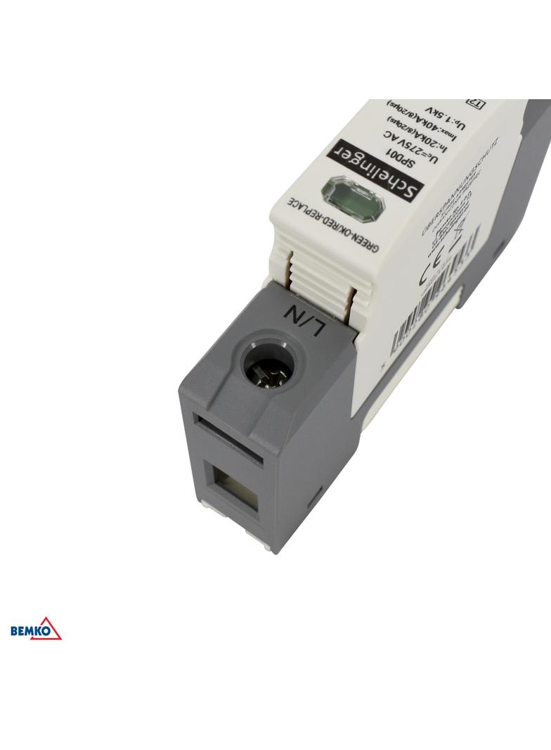 OGRANICZNIK PRZEPIĘĆ 1P 20kA(8/20) KLASA T2 (C) SCHELINGER