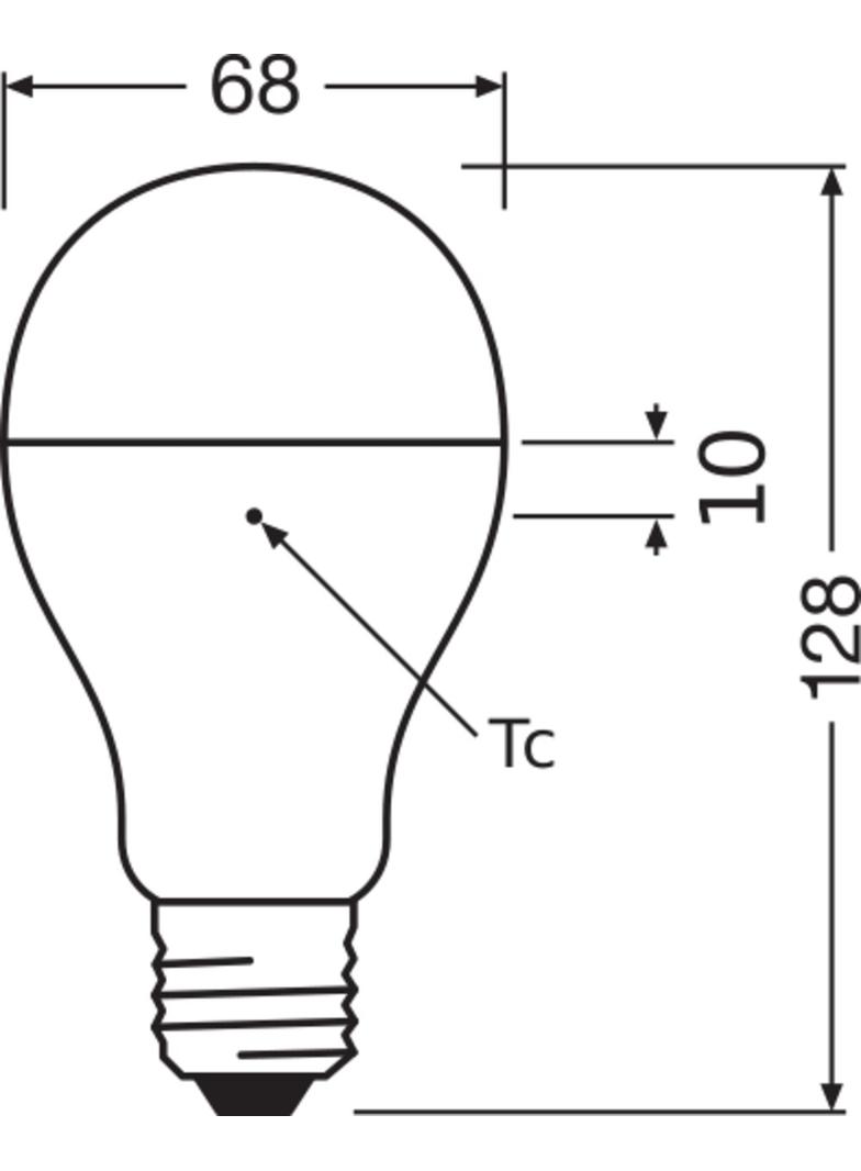 Lampa LED VALUE Classic A150 non-dim plastik 19W 865 E27