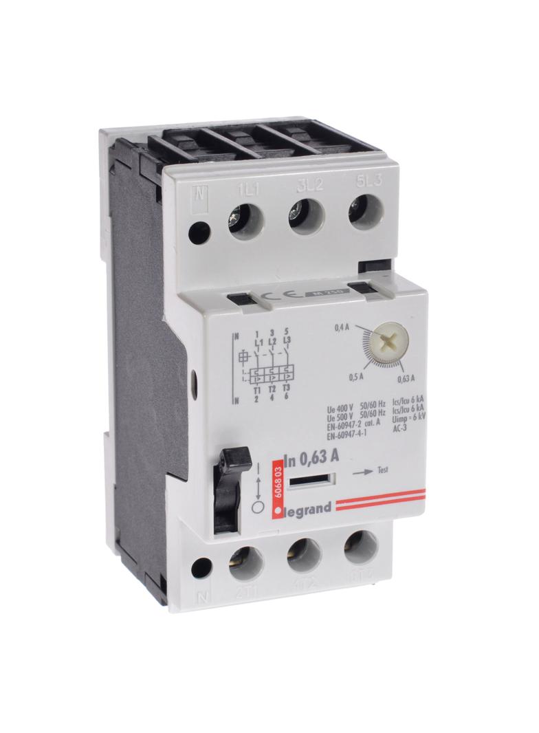 Wyłącznik Silnikowy 3P 0,12Kw 0,4-0,63A M 250 0,63 606803 LEGRAND
