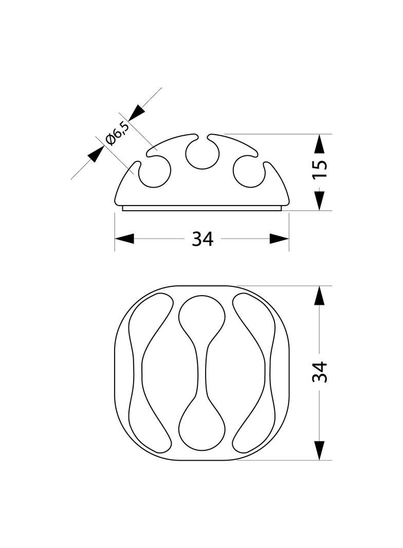 UKSO-3 Uchwyt kablowy samoprzylepny 37.3 OPATÓWEK