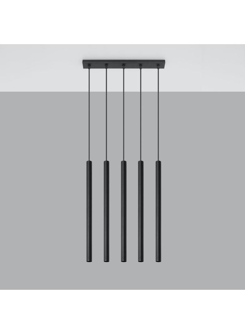 Sollux Lampa wisząca PASTELO 5 czarna SL.0472