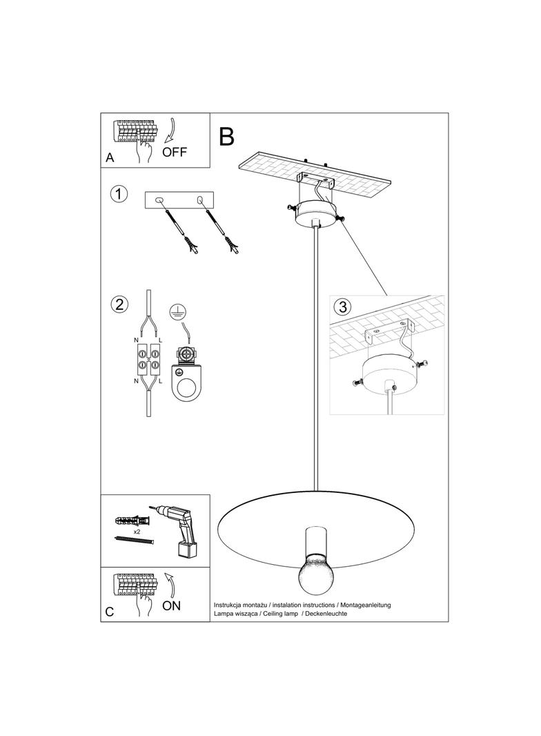 Sollux Lampa wisząca FLAVIO czarna SL.0853