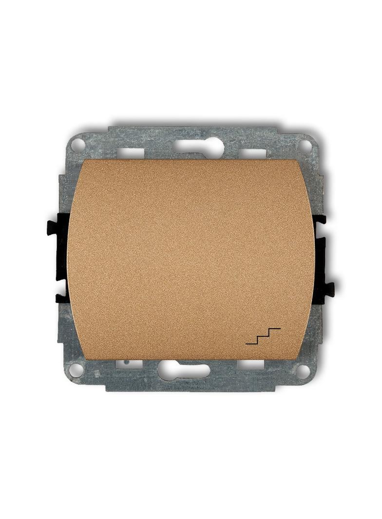 TREND Mechanizm łącznika schodowego podświetlanego złoty metalik