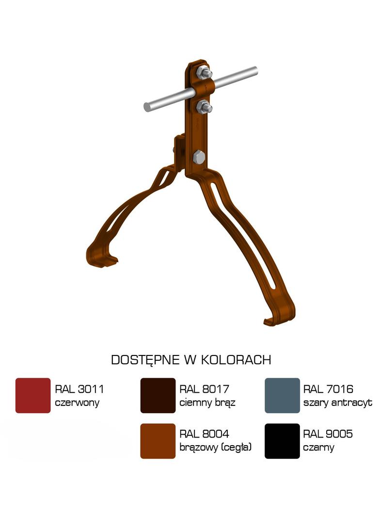 AN-151L/LA/-N Uchwyt gąsior.prof. Z-śruba WZÓR 16 H=10 cm /LA/