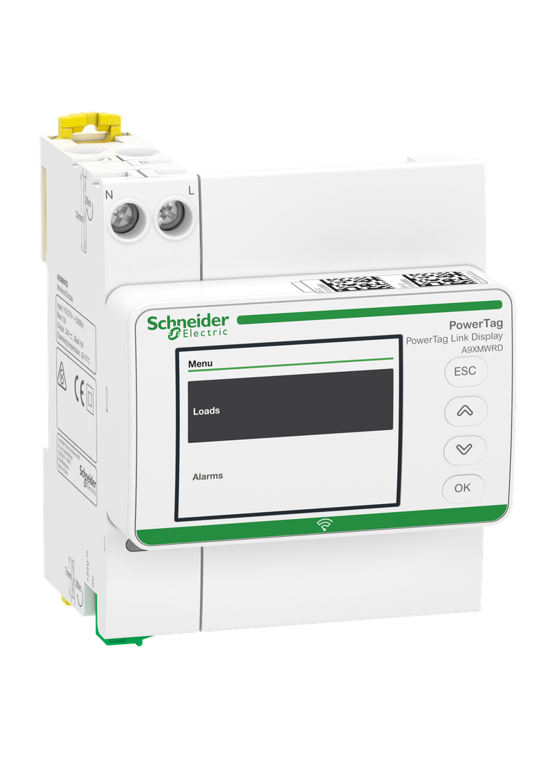 Wyświetlacz PowerTag na szynę DIN zasilanie: 24 VDC + 110...277 V AC